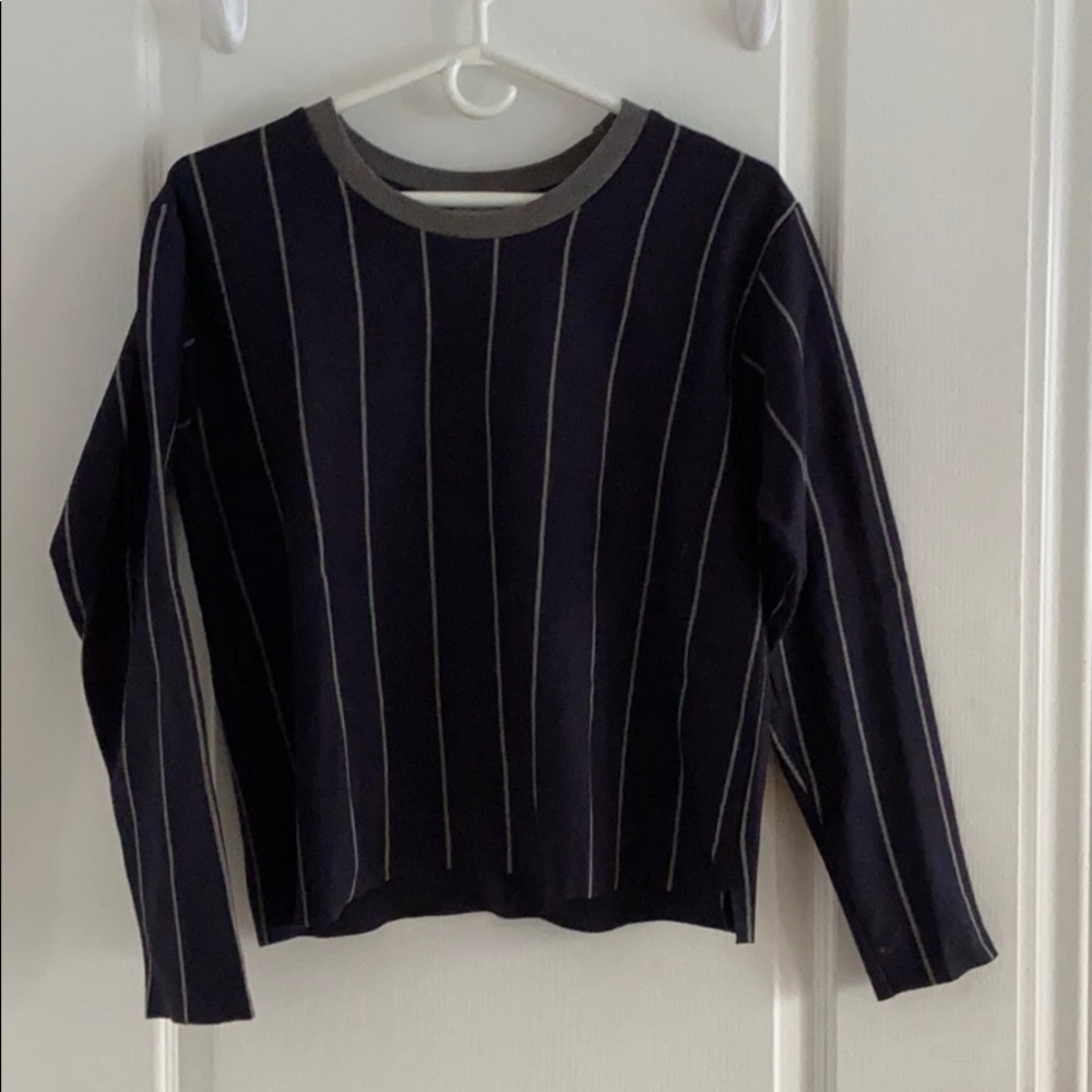 Zara Raw Hem Striped Sweater